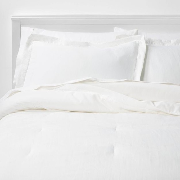 Threshold Other - THRESHOLD Family-Friendly Comforter & Sham Set Chambray, White, King, NWT